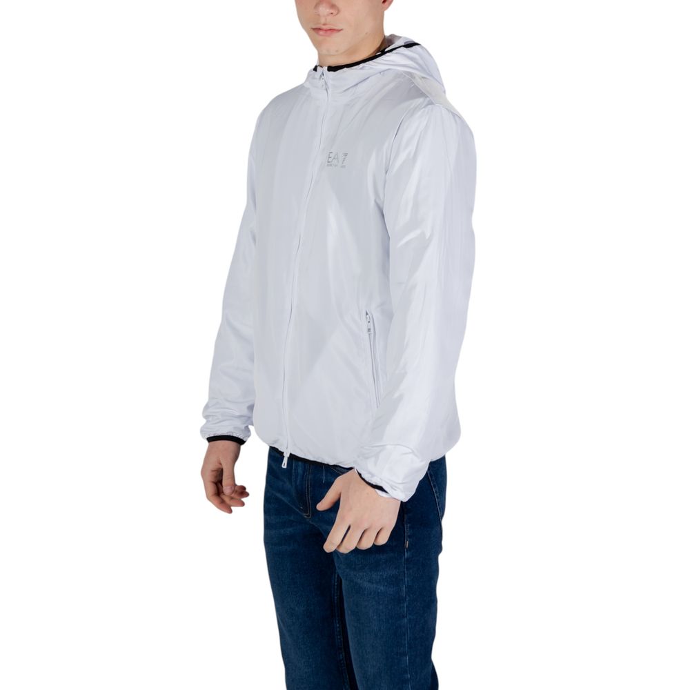 Chaquetas y abrigos de poliéster blanco