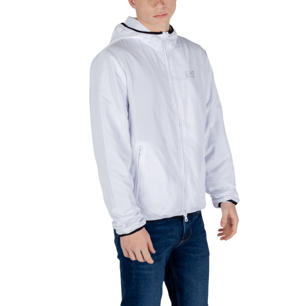 Chaquetas y abrigos de poliéster blanco