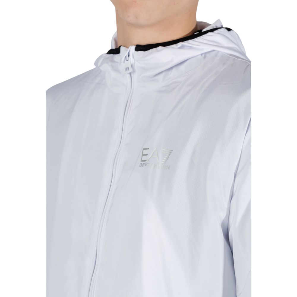 Chaquetas y abrigos de poliéster blanco