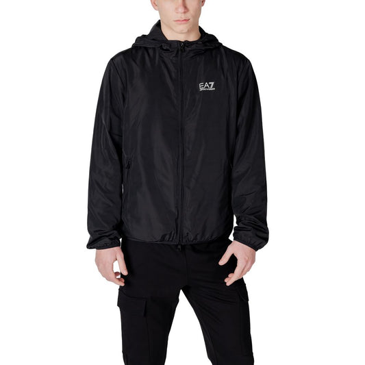 Chaquetas y abrigos de poliéster negro