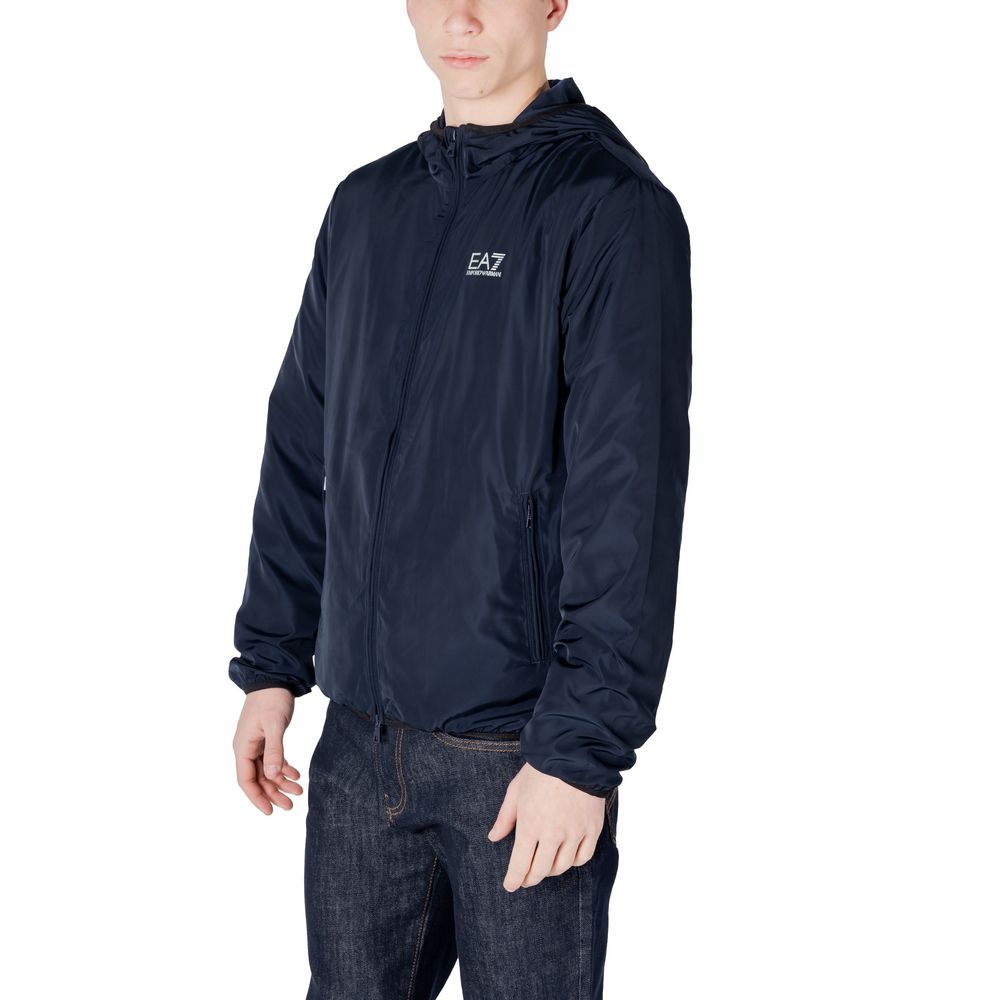 Chaquetas y abrigos de poliéster azul