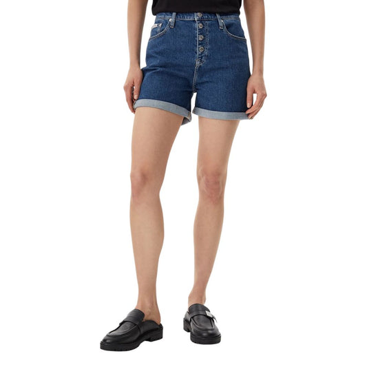 Pantalón corto de algodón azul
