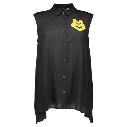 Camisa negra de viscosa