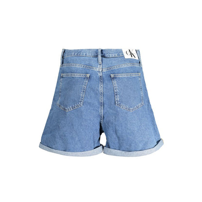 Pantalón corto de algodón azul