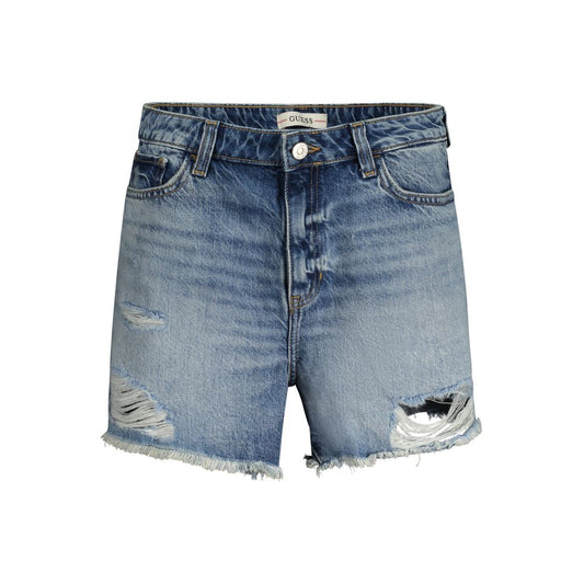 Pantalón corto de algodón azul
