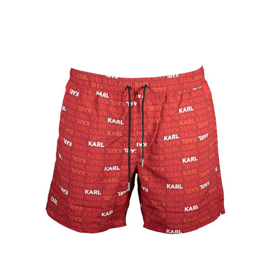 Bañador de poliéster rojo