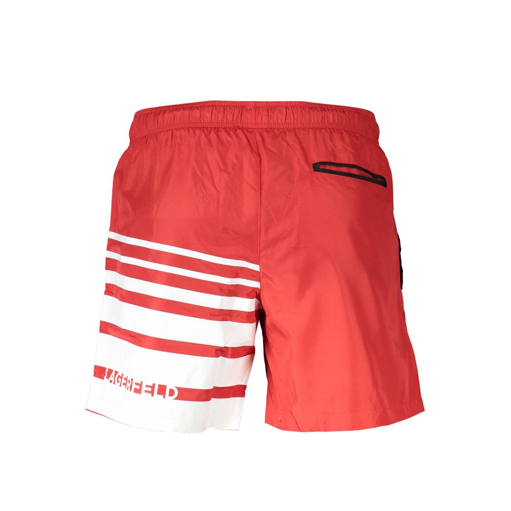 Bañador de poliéster rojo