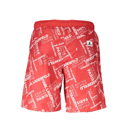 Bañador de poliéster rojo