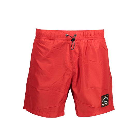Bañador de poliéster rojo