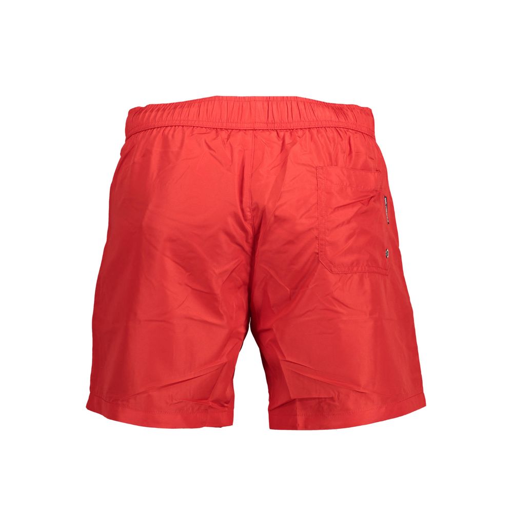 Bañador de poliéster rojo