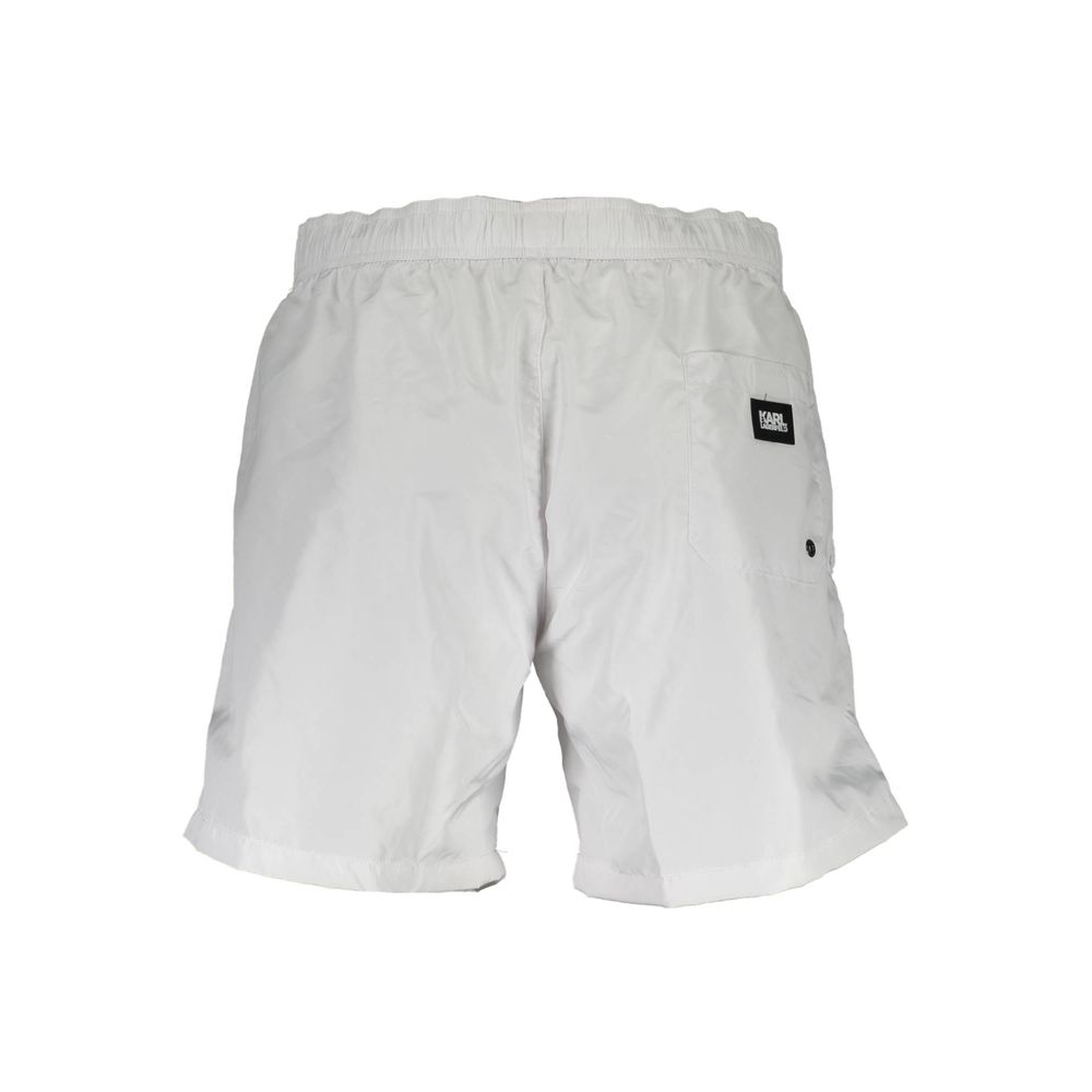 Bañador de poliéster blanco