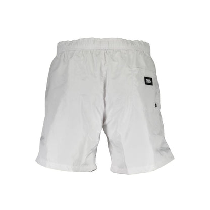 Bañador de poliéster blanco