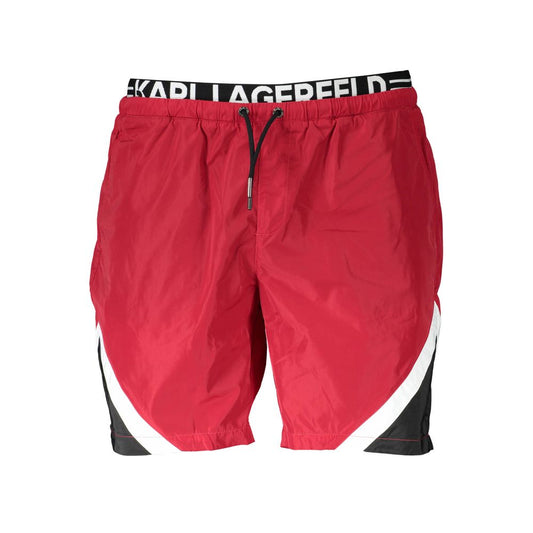 Bañador de poliéster rojo