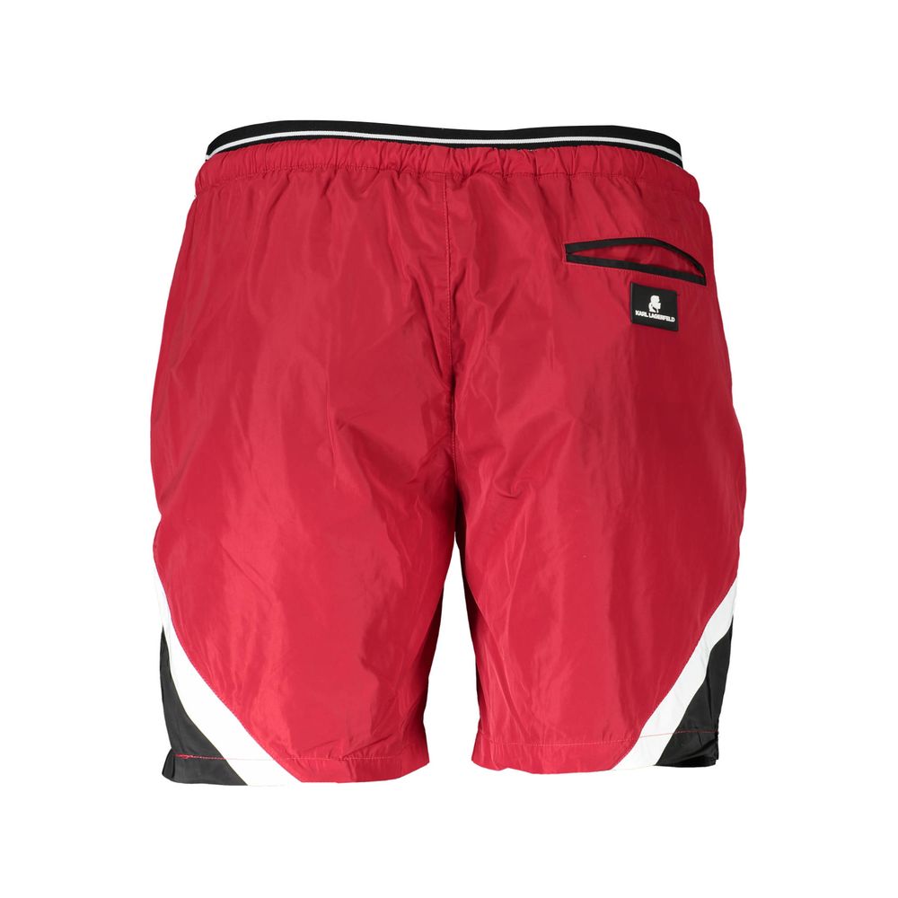 Bañador de poliéster rojo