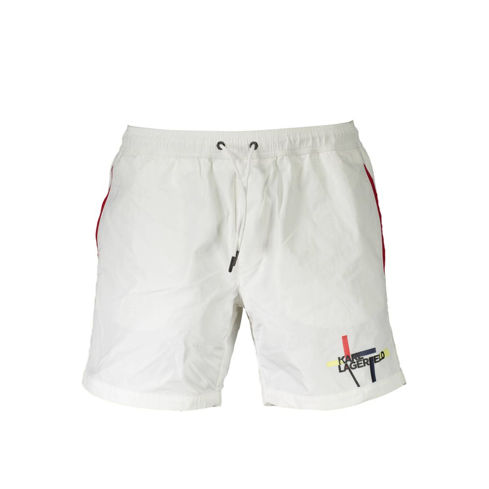 Bañador de poliéster blanco
