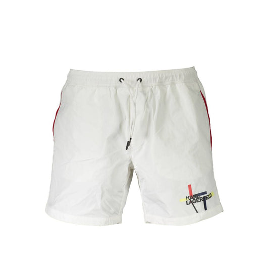 Bañador de poliéster blanco