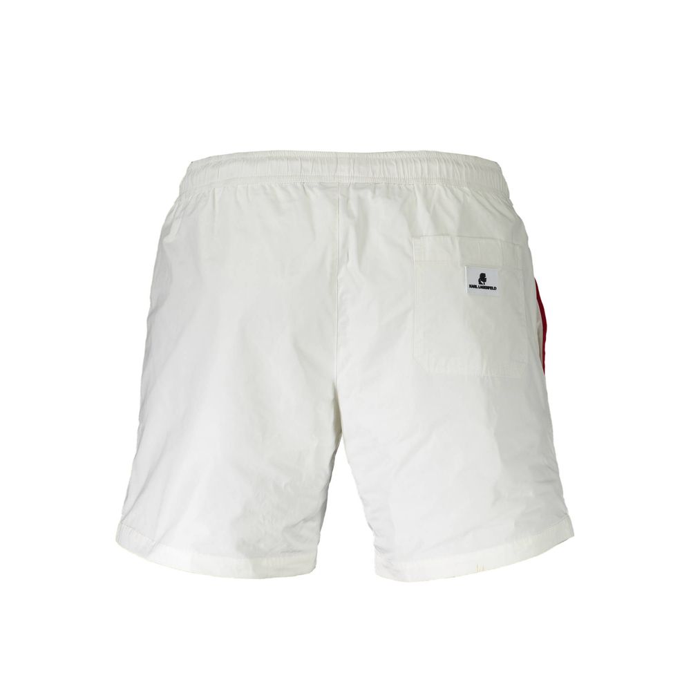 Bañador de poliéster blanco