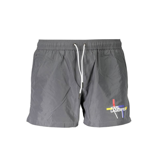 Bañador de poliéster gris