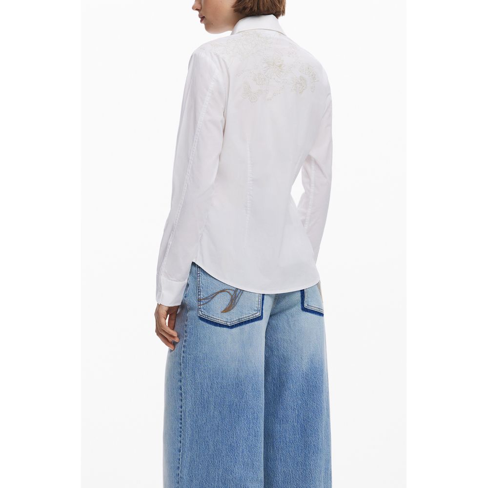 Camisa blanca de algodón