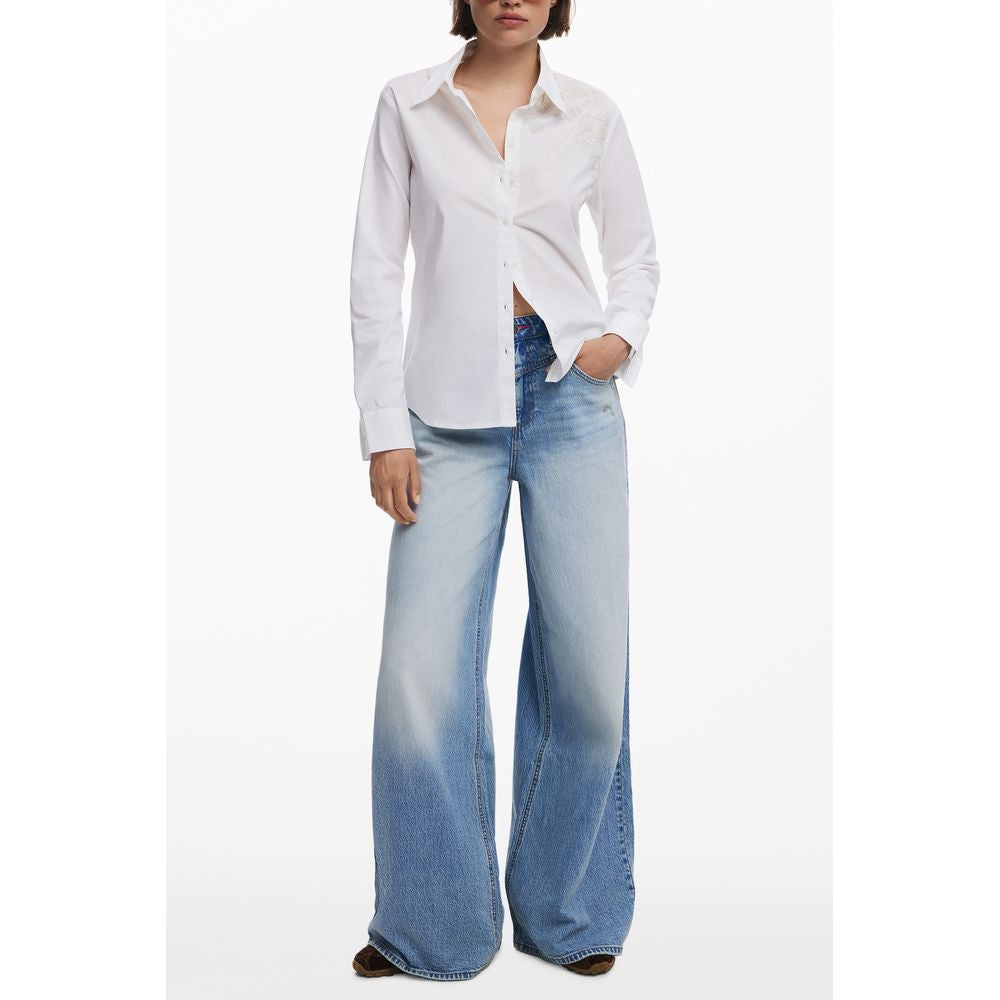Camisa blanca de algodón