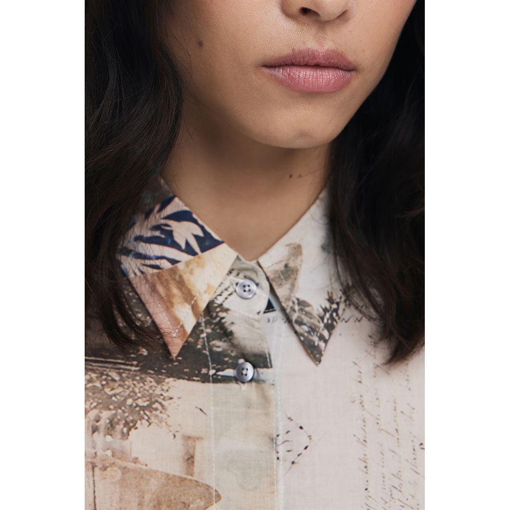 Camisa de algodón beige