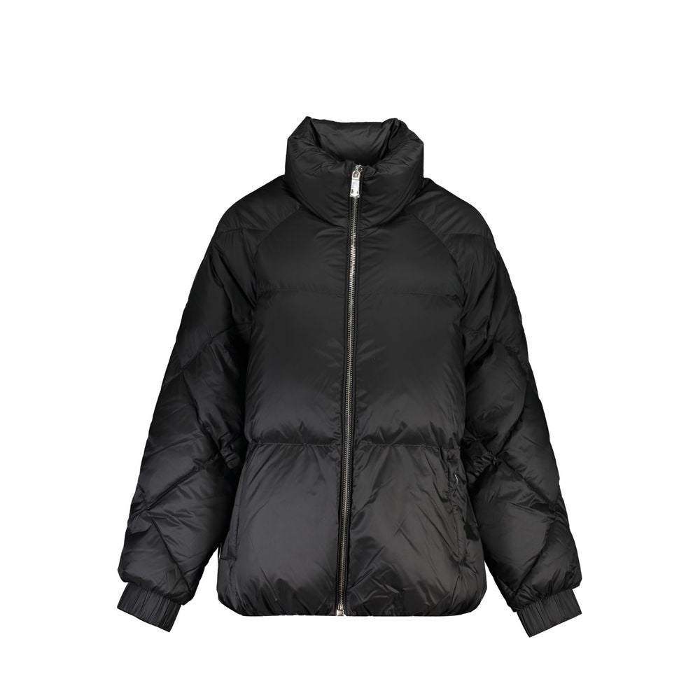 Chaquetas y abrigos de poliéster negro