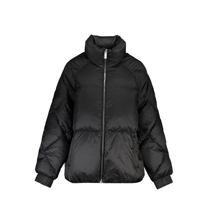 Chaquetas y abrigos de poliéster negro