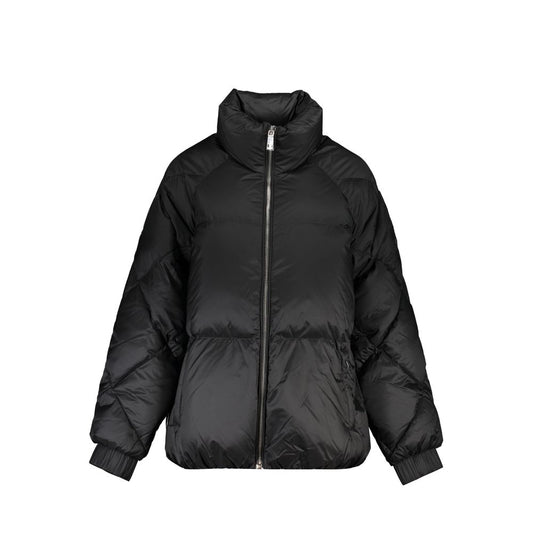Chaquetas y abrigos de poliéster negro