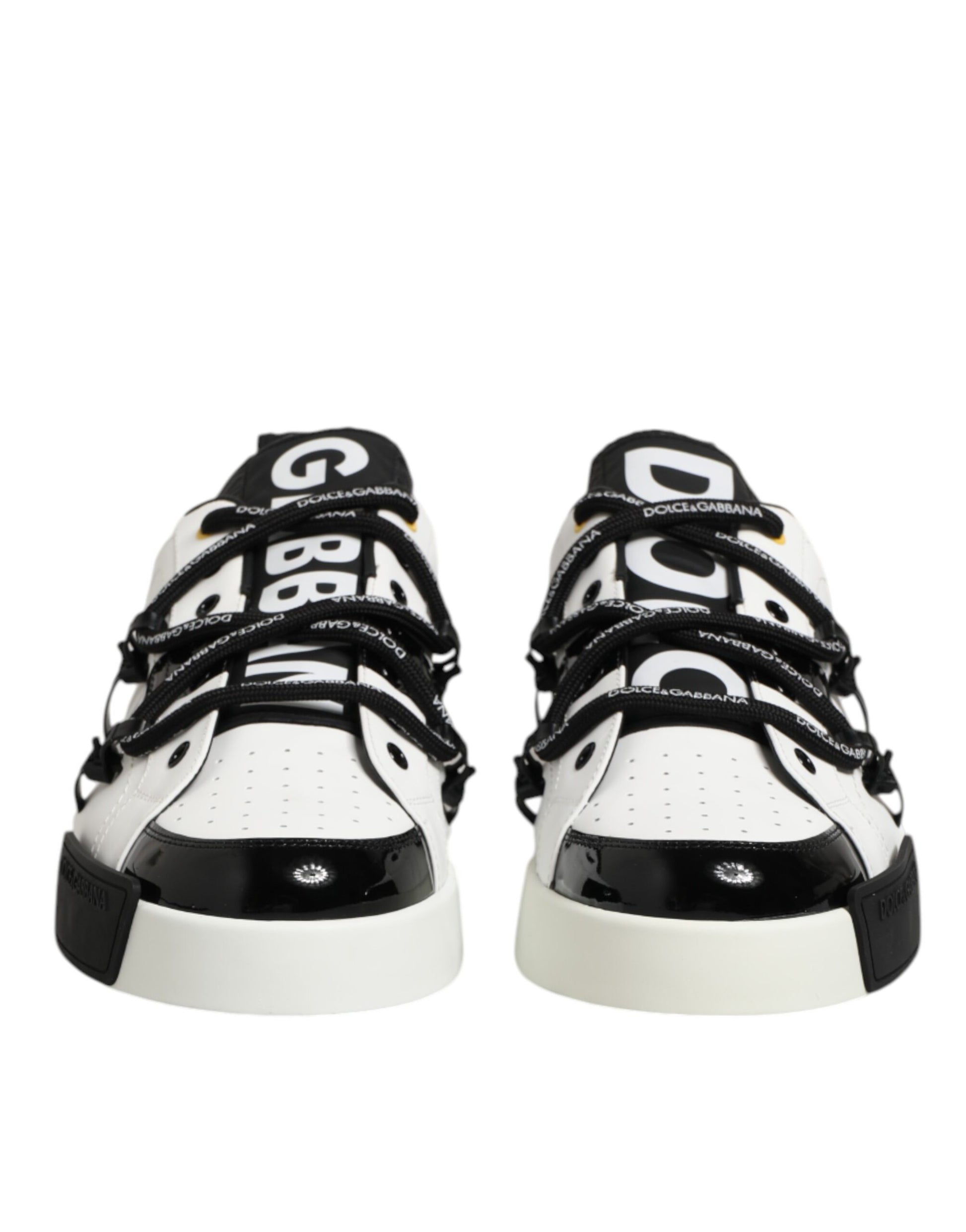 Zapatillas de piel blanca Logo Portofino
