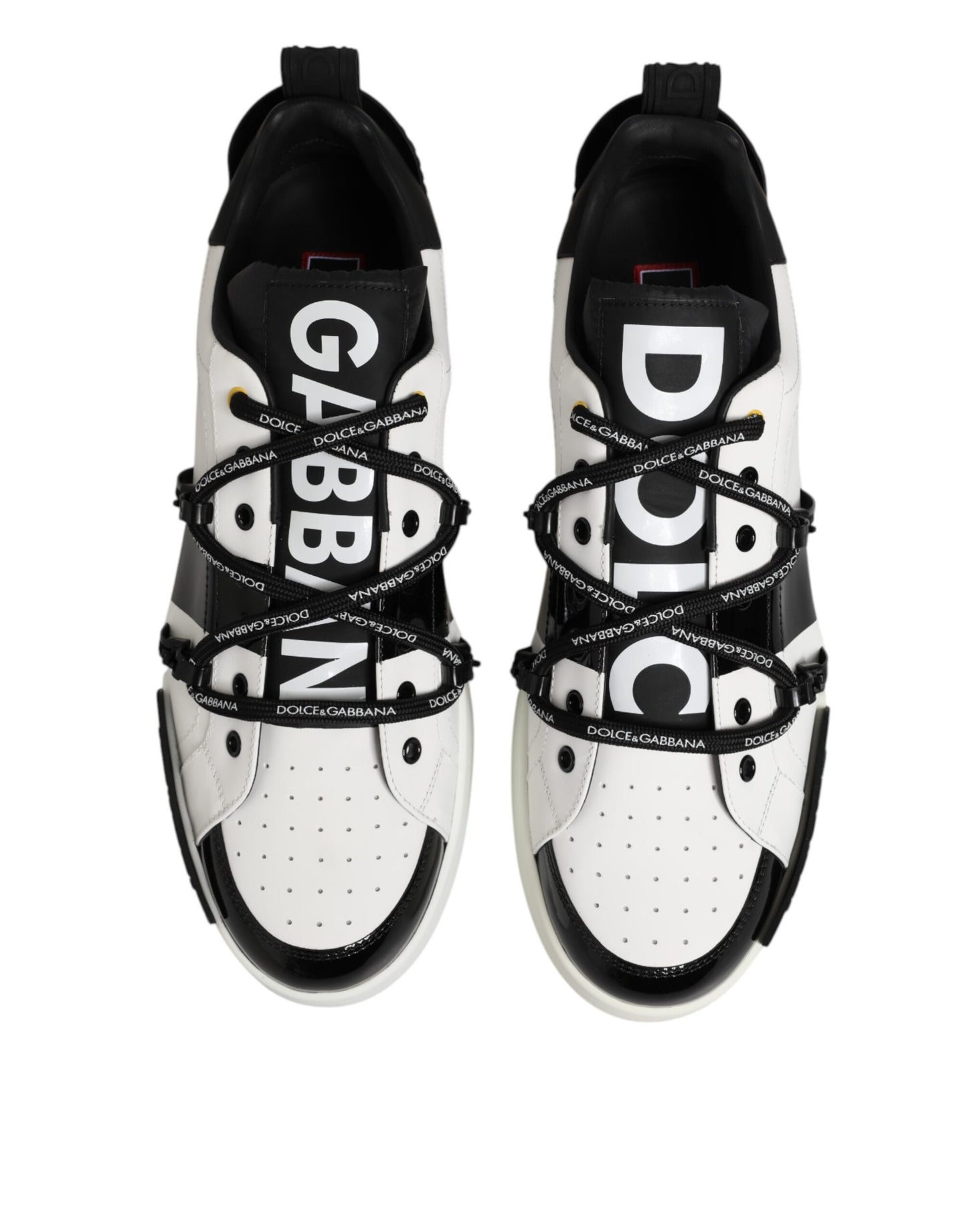 Zapatillas de piel blanca Logo Portofino