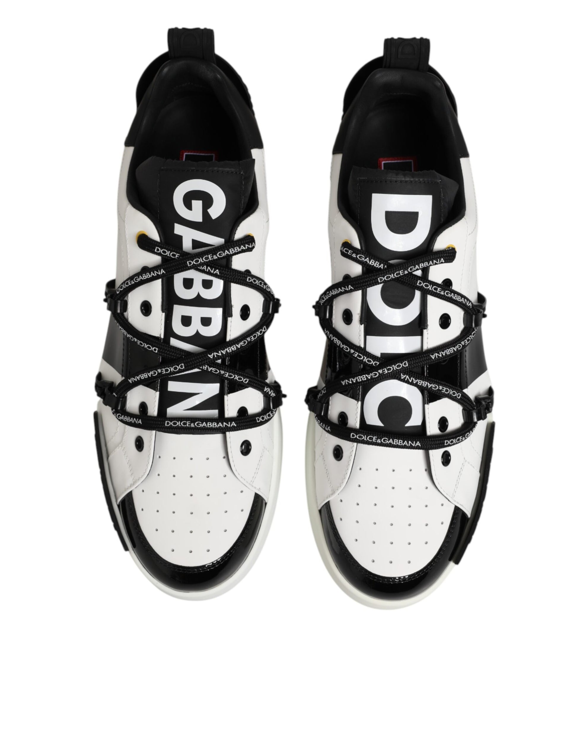 Zapatillas de piel blanca Logo Portofino
