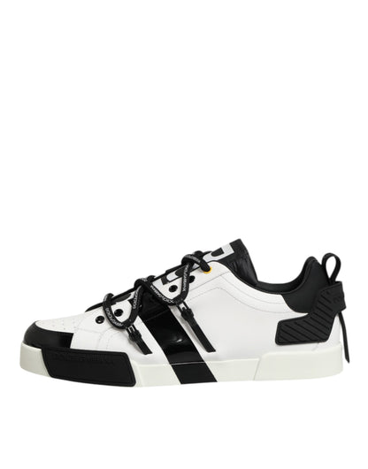Zapatillas de piel blanca Logo Portofino