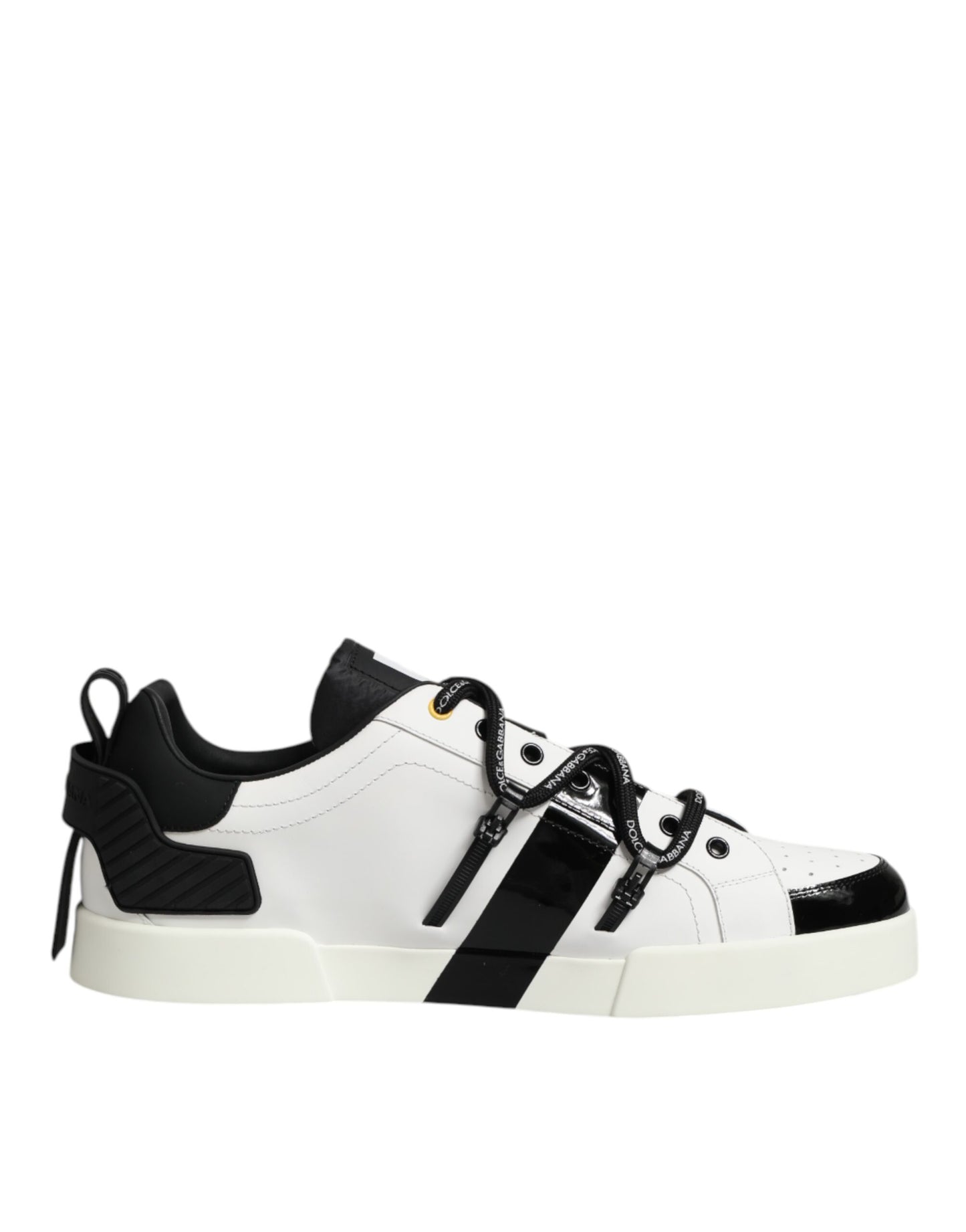 Zapatillas de piel blanca Logo Portofino