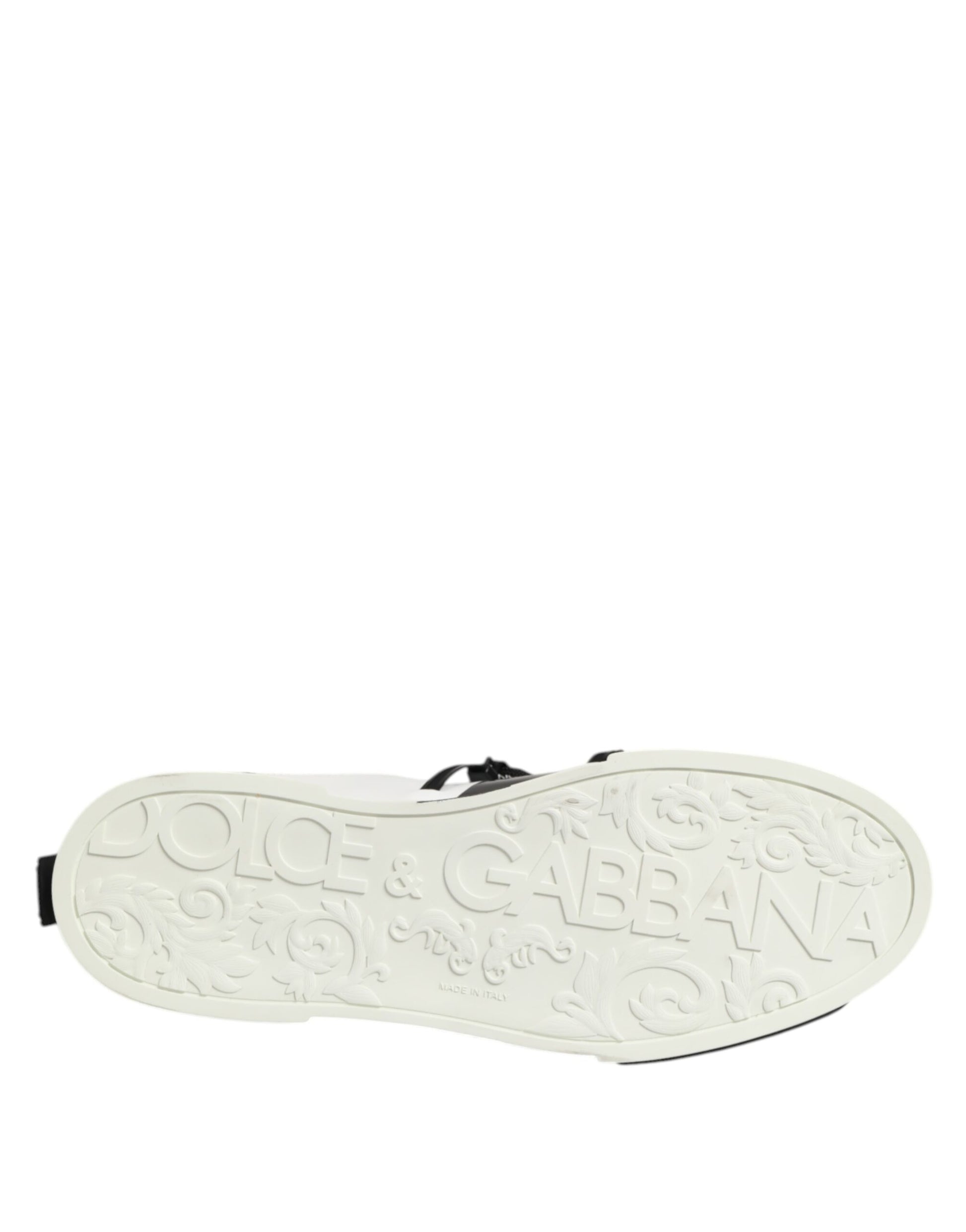 Zapatillas de piel blanca Logo Portofino