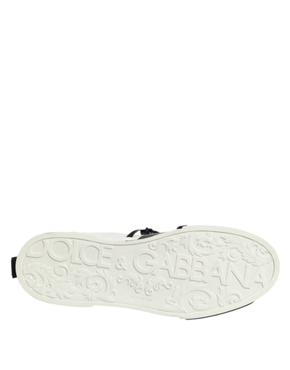 Zapatillas de piel blanca Logo Portofino