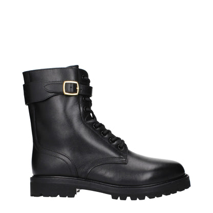 Black Leather Ankle Boots