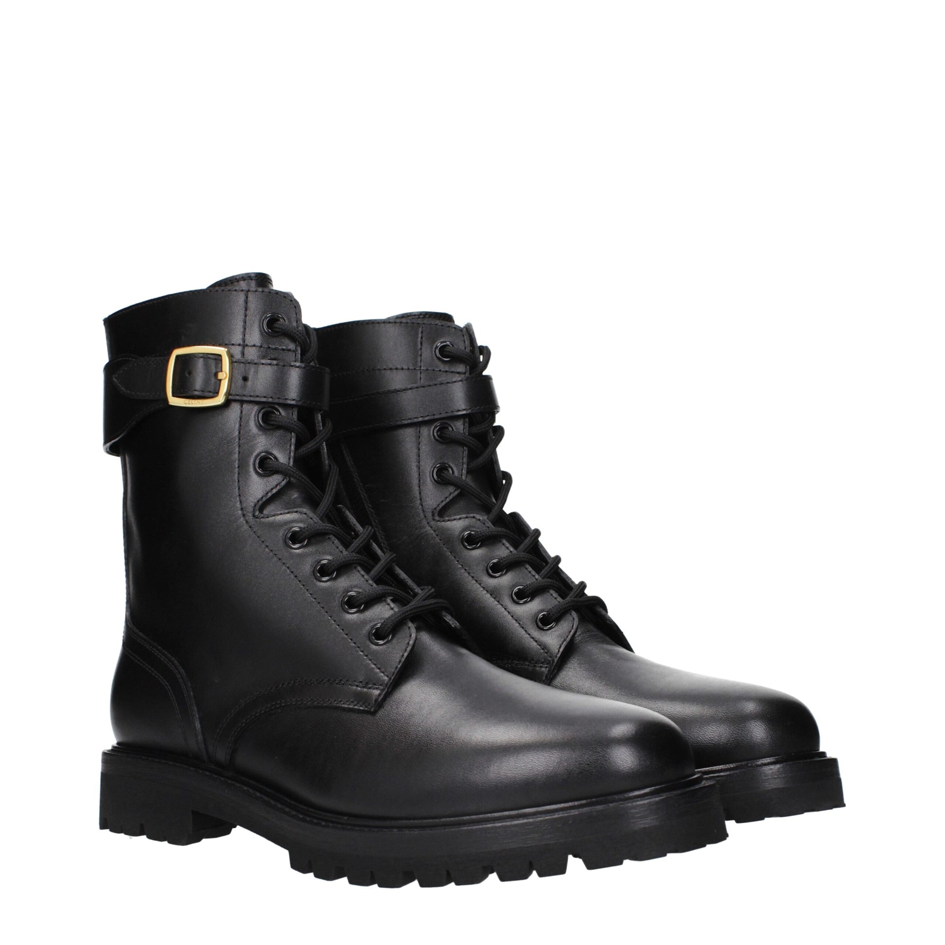 Black Leather Ankle Boots