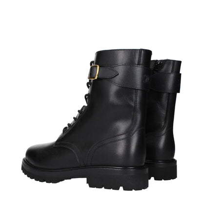 Black Leather Ankle Boots