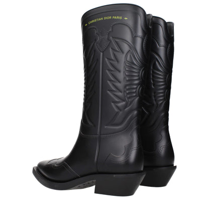 Black Leather Ankle Boots