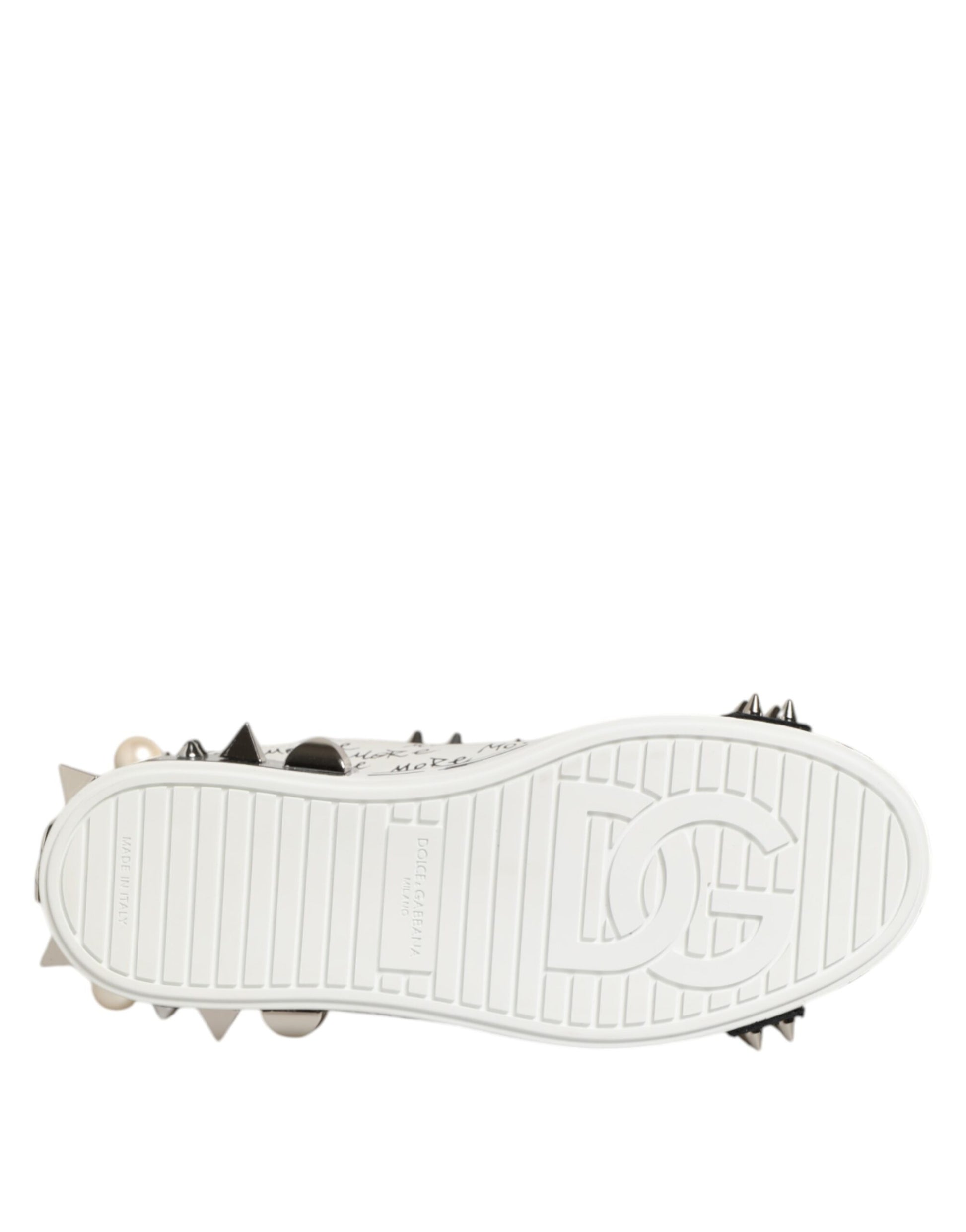 Black White Studded Low Top Sneakers Shoes