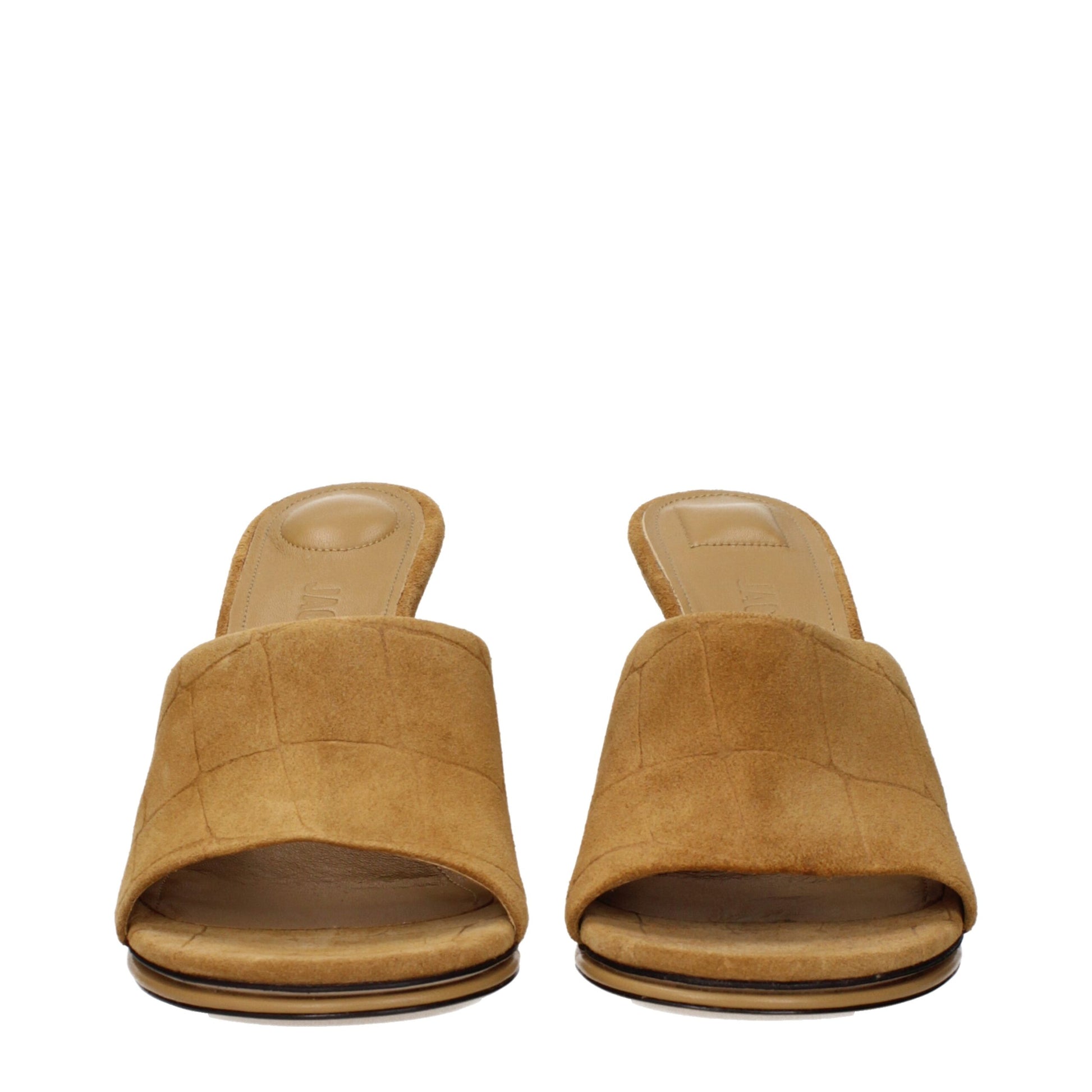 Brown Leather Stiletto Heels Sandals