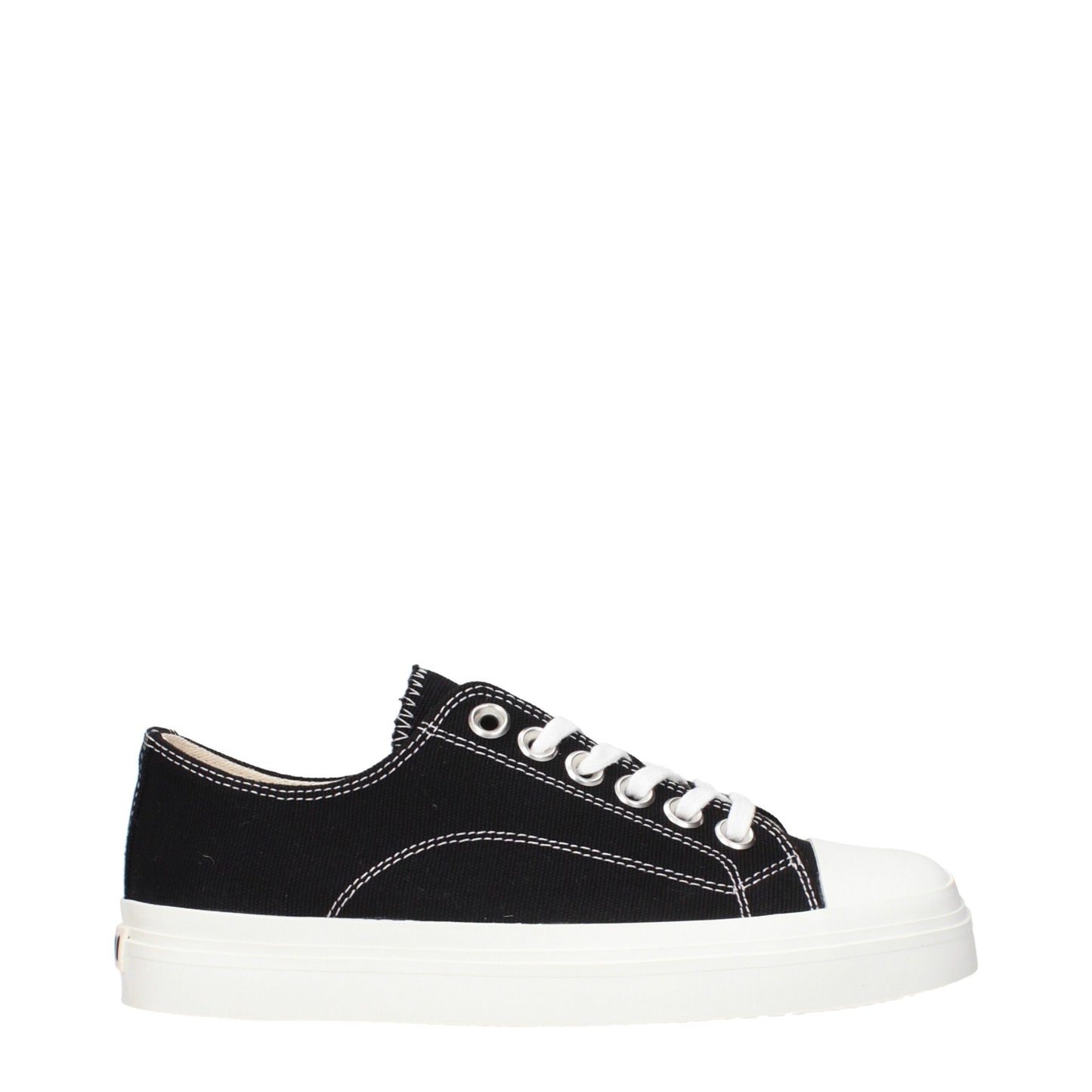 Black Fabric Low Tops