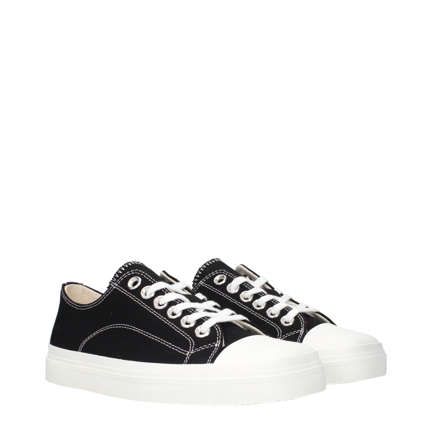 Black Fabric Low Tops
