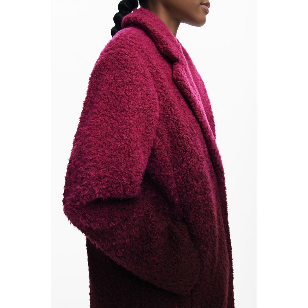 Chaquetas y abrigos de lana rosa