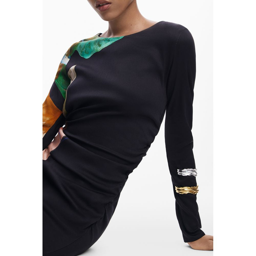 Black Elastane Dress
