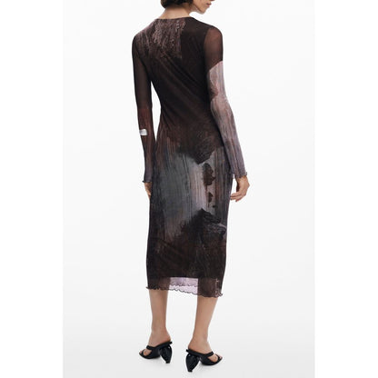 Vestido marrón de poliéster