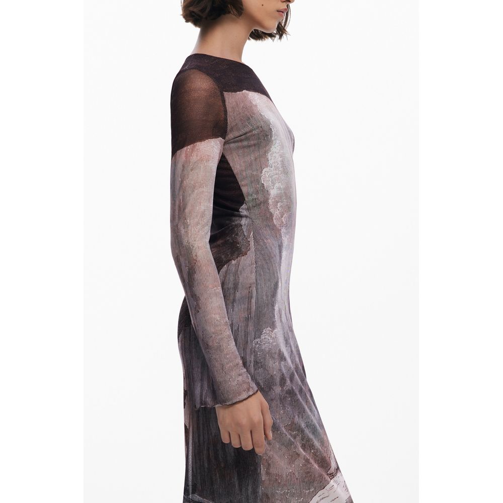 Vestido marrón de poliéster