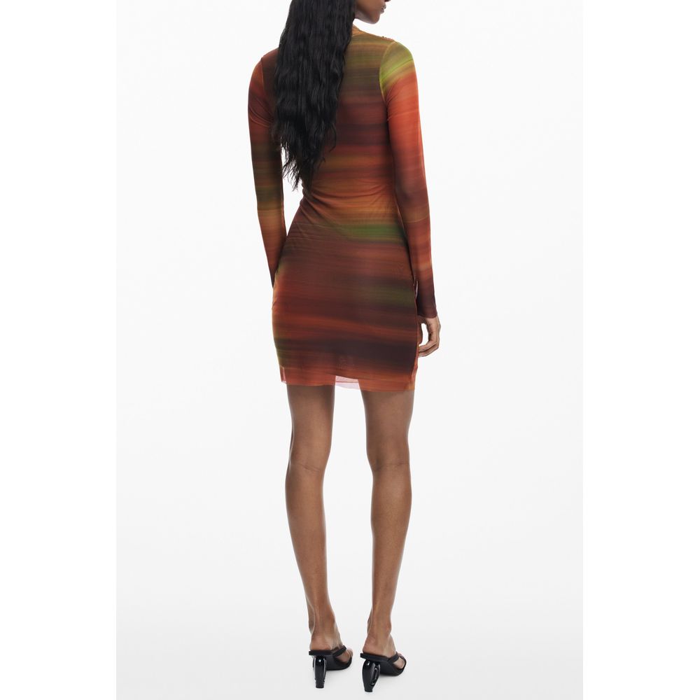 Orange Polyester Dress