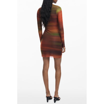 Orange Polyester Dress