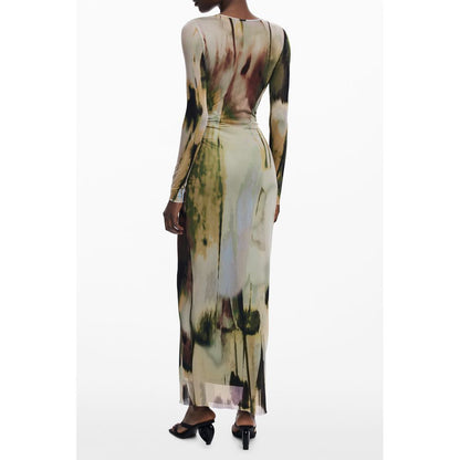Green Polyester Women Dress